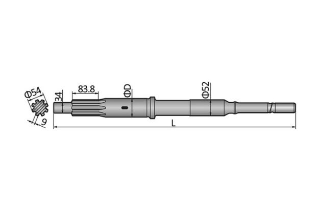 Epiroc COP1338EX Shank Adapter