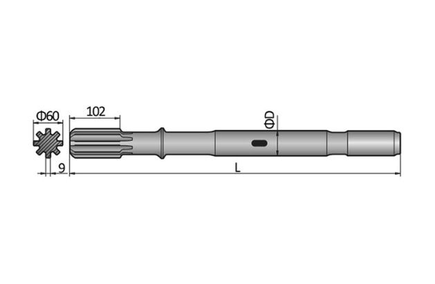 Montabert HC 120 RP, HC 150 RP, HC 155 RP, HC 158 RP Shank Adapter