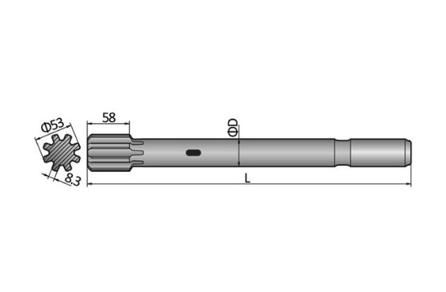 Montabert HC 40, HC 50 Shank Adapter