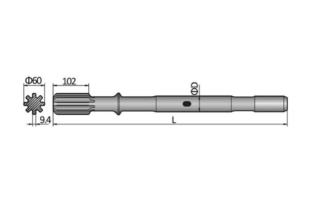 Montabert HC 80 RP, HC 105 RP, HC 107 RP, HC 108 RP, HC 109 RP Shank Adapter