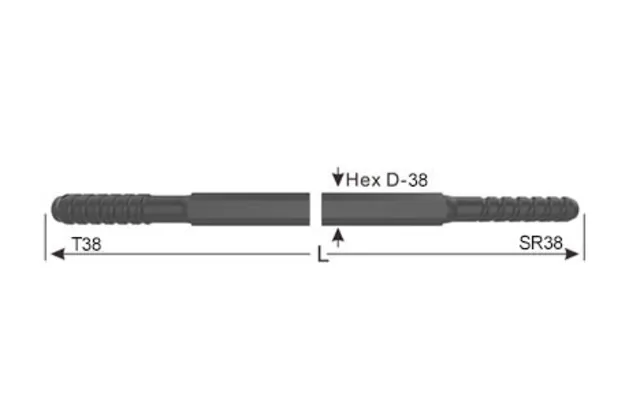 T38 - SR38 Drifter Rod